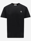 Logo Patch Short Sleeves T-Shirt Black - STONE ISLAND - BALAAN 2