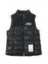 Women's Logo Down Vest Black - HORN GARMENT - BALAAN 1