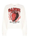 Isoli Raglan Strawberry Sweatshirt Vanilla Ice - GANNI - BALAAN 2