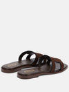 Women's Square Toe Suede Slide Slippers Brown - TOD'S - BALAAN 3