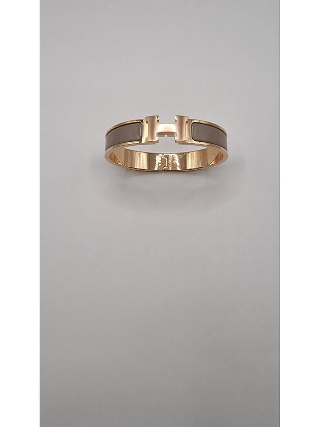 Clic H Bracelet Rose Gold & Marron Glace - HERMES - BALAAN 2