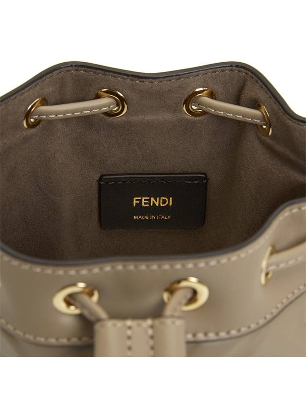 Mon Tresor FF Motif Leather Mini Bag Grey - FENDI - BALAAN 10