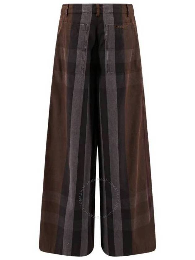 23 ss Wide Leg Pants WITH Brown Check Print 8068347A9011 B0650288649 - BURBERRY - BALAAN 3