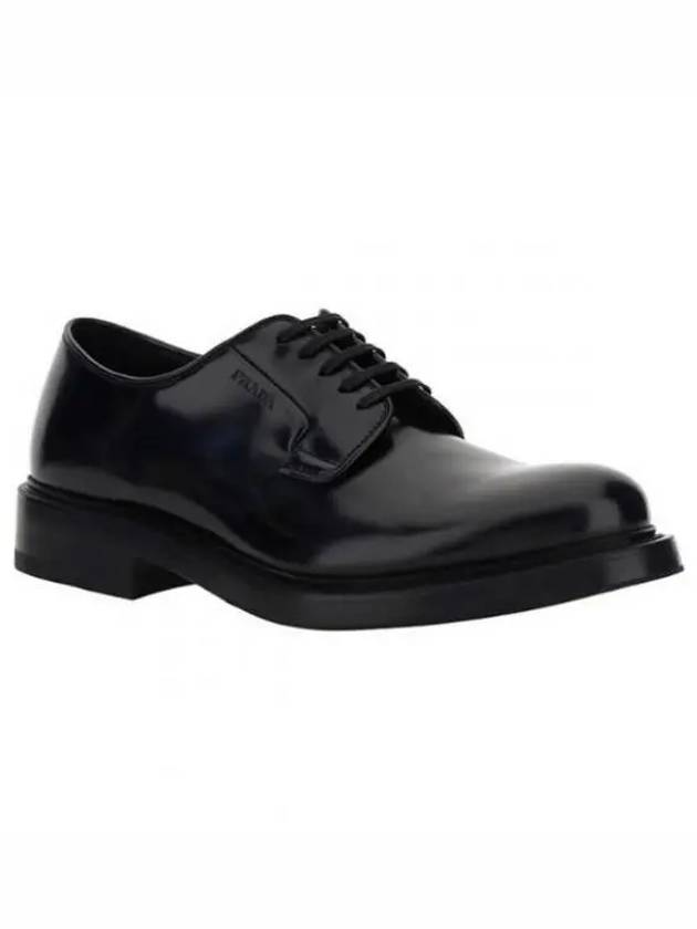 Brushed Leather Derby Nero - PRADA - BALAAN 2