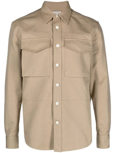 ALEXANDER MCQUEEN COTTON COLLARED CARGO SHIRT. - ALEXANDER MCQUEEN - BALAAN 1