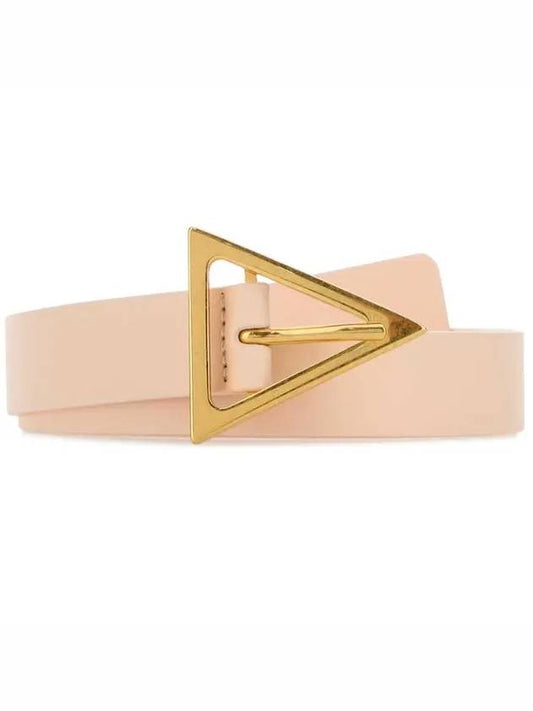Triangle Logo Gold Belt Pink - BOTTEGA VENETA - BALAAN.