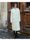 Women's Francis Winter Wool Single Coat Cream - LETTER FROM MOON - BALAAN 4