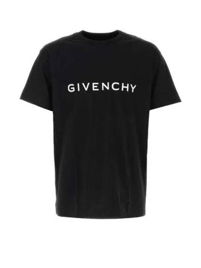 Logo Oversized Fit Cotton Short Sleeve T-Shirt Black - GIVENCHY - BALAAN 2