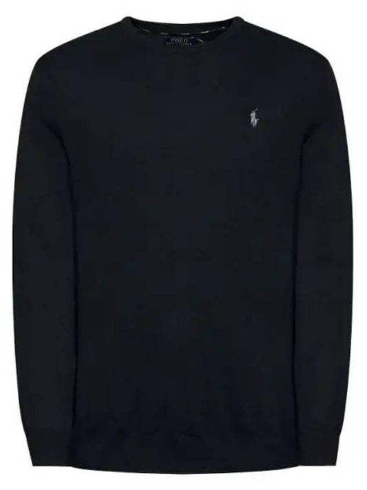 Men's Slim Fit Cotton Knit Top Black - POLO RALPH LAUREN - BALAAN.