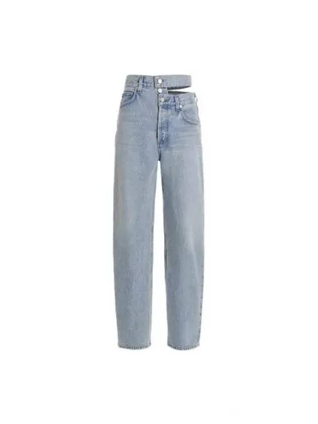 WoMen's Broken Waistband Straight Jeans Blue - AGOLDE - BALAAN 2