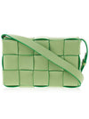 Lambskin Small Cross Bag Light Green - BOTTEGA VENETA - BALAAN 4