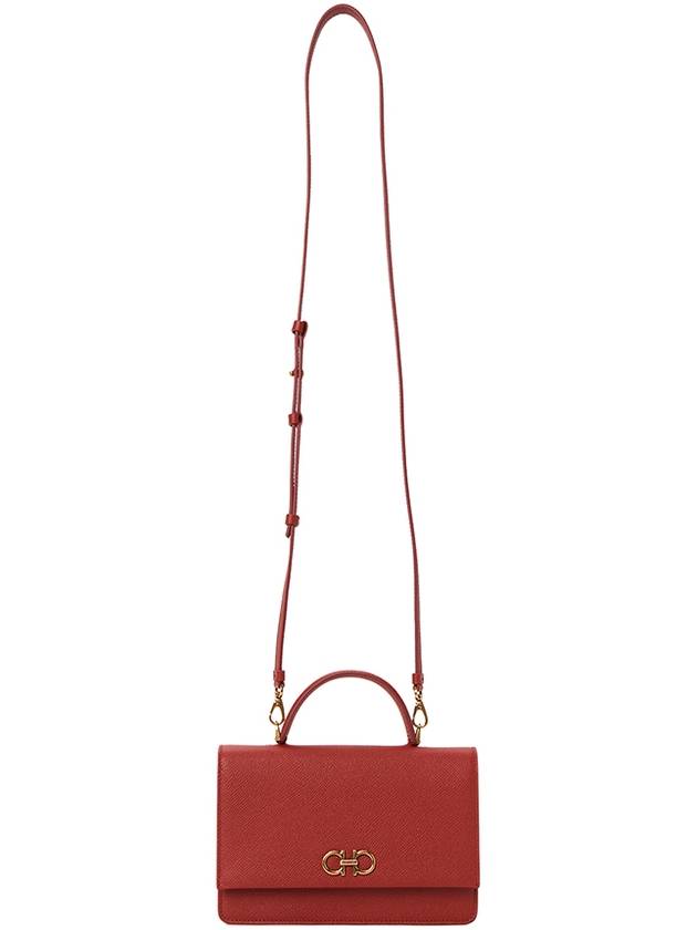 Women's Gancini Leather Mini Cross Bag Red - SALVATORE FERRAGAMO - BALAAN 8