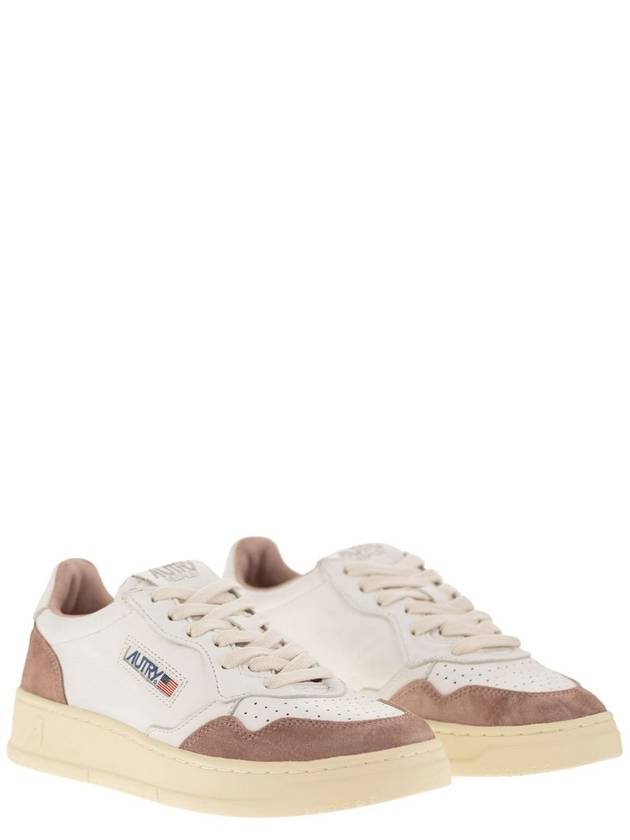 Medalist Logo Suede Low Top Sneakers Pink - AUTRY - BALAAN 5