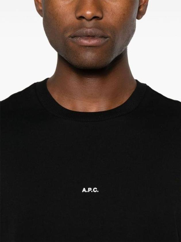 Micro Logo Short Sleeve T-Shirt Black - A.P.C. - BALAAN 6