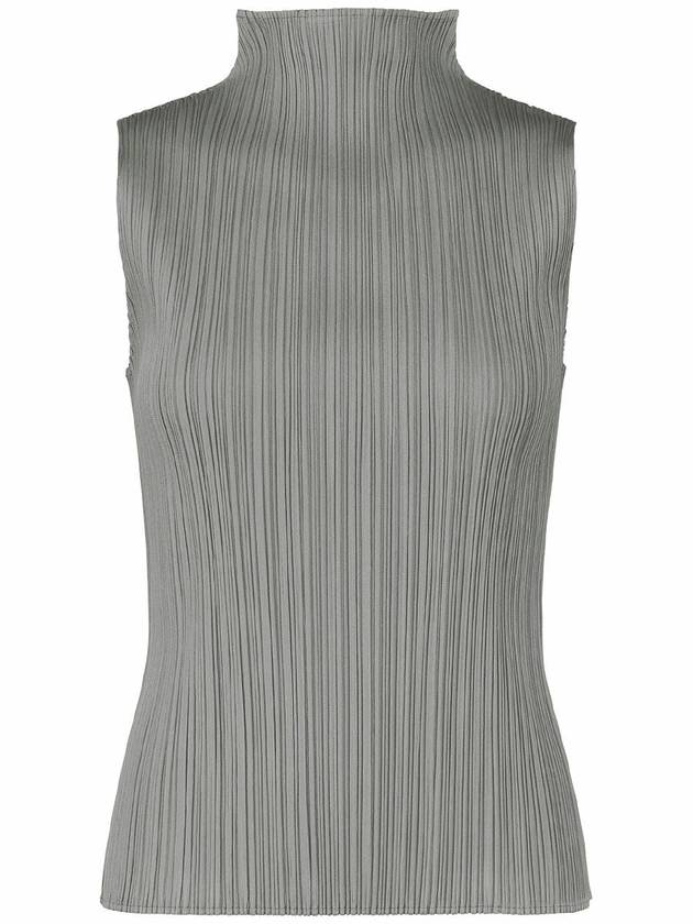 Pleated Please Basic Half Neck Tank Top - ISSEY MIYAKE - BALAAN 1