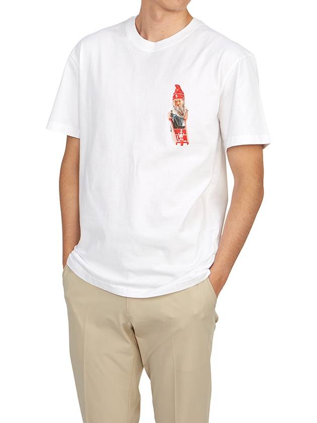 Gnome Chest Print Short Sleeve T Shirt White - JW ANDERSON - BALAAN 8