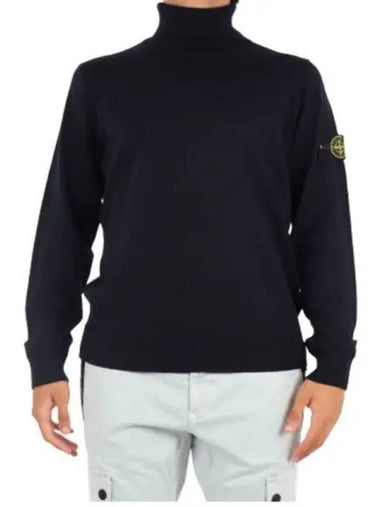 Wappen patch turtleneck knit navy 7715525C4 - STONE ISLAND - BALAAN 1