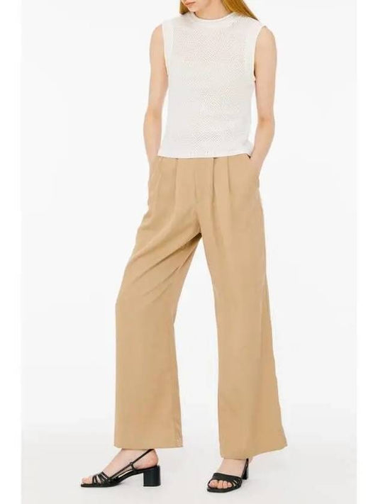 Pleated twill pants khaki 271745 - REFORMATION - BALAAN 1