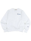 Reverse Weave Embroidered Script Men s Crew Neck White GF70 Y06819 WHC - CHAMPION - BALAAN 4