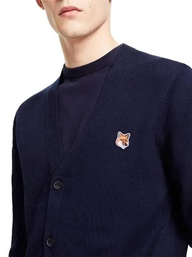 Fox Head Patch Classic Cardigan Navy - MAISON KITSUNE - BALAAN 7