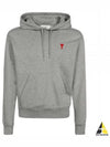 Heart Small Logo Hoodie Grey - AMI - BALAAN 2