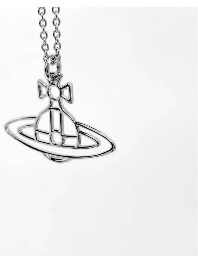 Thin Lines Flat ORB Necklace Silver - VIVIENNE WESTWOOD - BALAAN 3