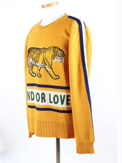 Tiger embroidered wool pullover knit - GUCCI - BALAAN 2