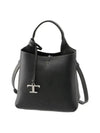 Logo Mini Leather Tote Bag Black - TOD'S - BALAAN 2