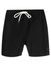 Embroidery Pony Logo Swim Shorts Black - POLO RALPH LAUREN - BALAAN 2