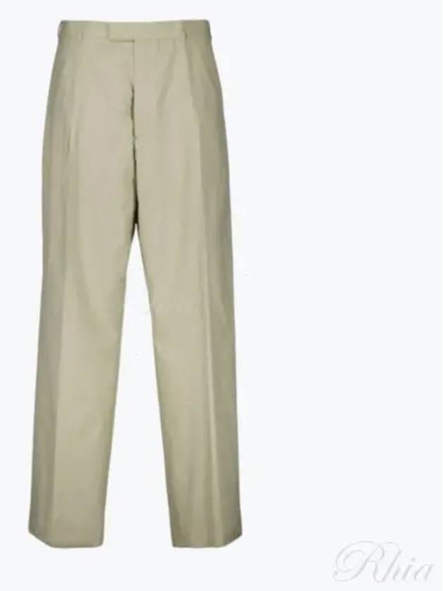 Silk Cotton Pleated Slacks Beige - DIOR - BALAAN 2