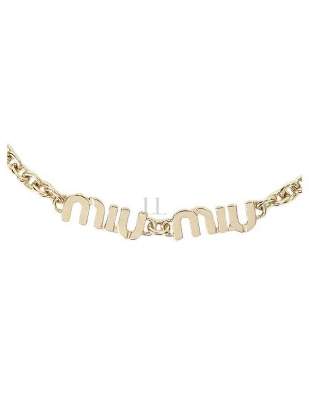 Logo Metal Necklace Gold - MIU MIU - BALAAN 2