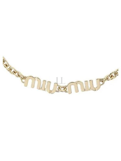 Logo Metal Necklace Gold - MIU MIU - BALAAN 2