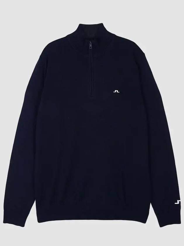 Kian Half Zip-Up Knit Top Navy - J.LINDEBERG - BALAAN 3