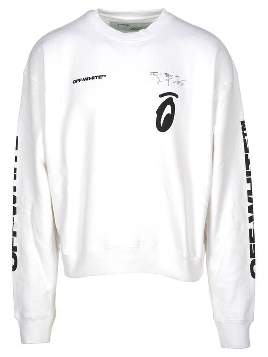 Split Arrow Logo Sweatshirt White - OFF WHITE - BALAAN 1