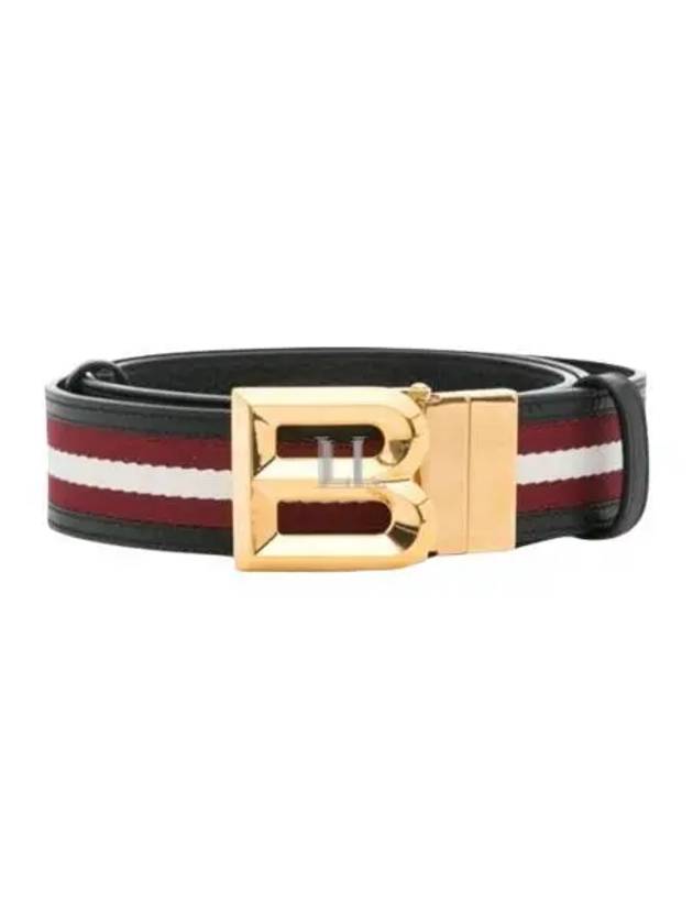 B Bold Buckle Two-Tone Belt - BALLY - BALAAN 2