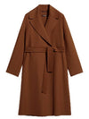 Pauli Belted Virgin Wool Coat Brown 90160329 095 - S MAX MARA - BALAAN 1