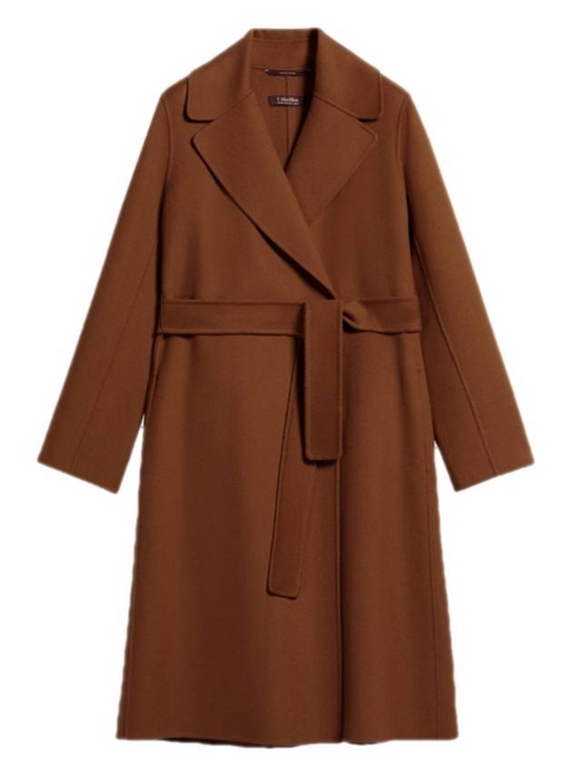 Pauli Belted Virgin Wool Coat Brown 90160329 095 - S MAX MARA - BALAAN 1