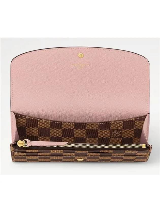 Emilie Damier Long Wallet Rose Ballerine - LOUIS VUITTON - BALAAN 4