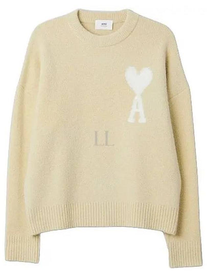 De Coeur Intarsia Knit Top Light Yellow - AMI - BALAAN 2