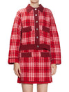 Check Tartan Cashmere Cardigan - BARRIE - BALAAN 2