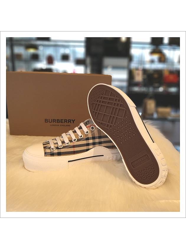 Vintage Check Cotton Sneakers Archive Beige - BURBERRY - BALAAN 7