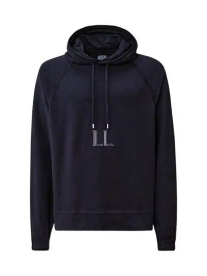 Light Fleece Logo Hoodie Navy - CP COMPANY - BALAAN 2