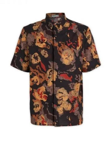 Dior graphic printed seersucker short sleeve shirt 271060 - DIOR - BALAAN 1