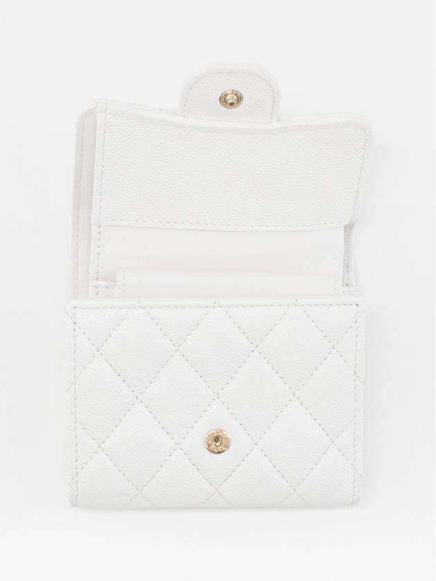 Classic Caviar Small Bicycle Wallet White AP0229 - CHANEL - BALAAN 4