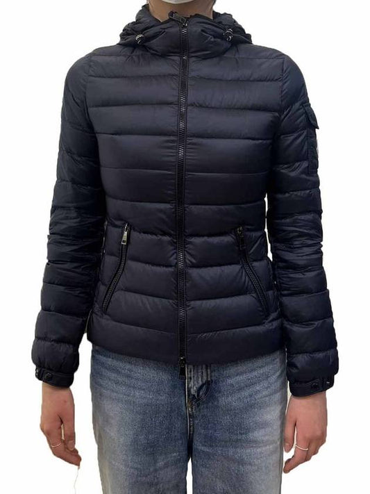 Women's Bles Bles Logo Patch Lightweight Padded Jacket Navy - MONCLER - BALAAN.