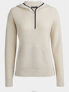 Women's Waffle Stitch Merino Wool Hoodie Quarter Zipper Sweater - G/FORE - BALAAN 2