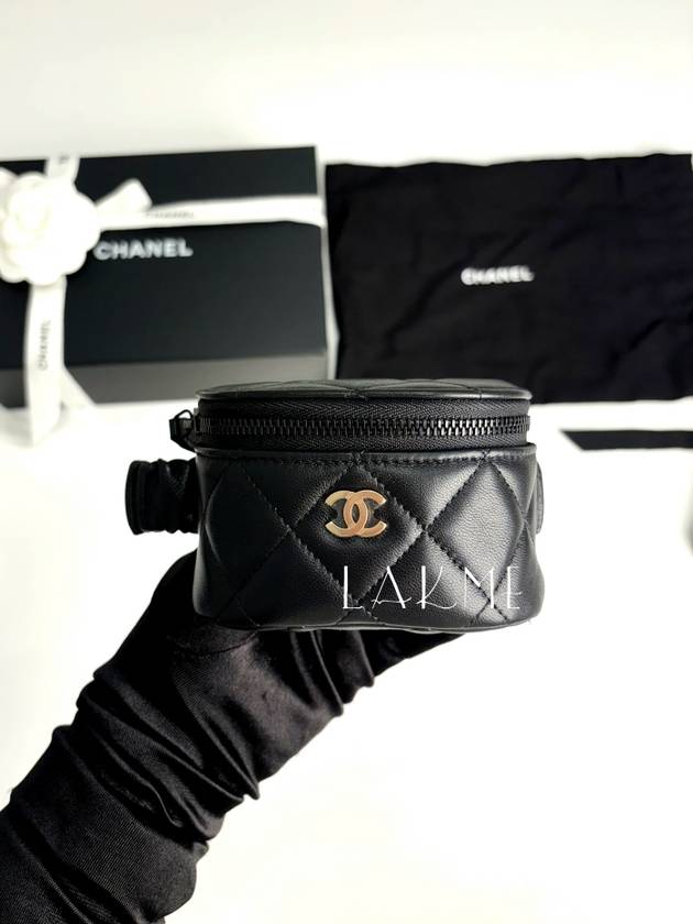 Banding Zipper CoinPerth Coin Card Women s Wallet Black AP2112 Lambskin Shamgol - CHANEL - BALAAN 1