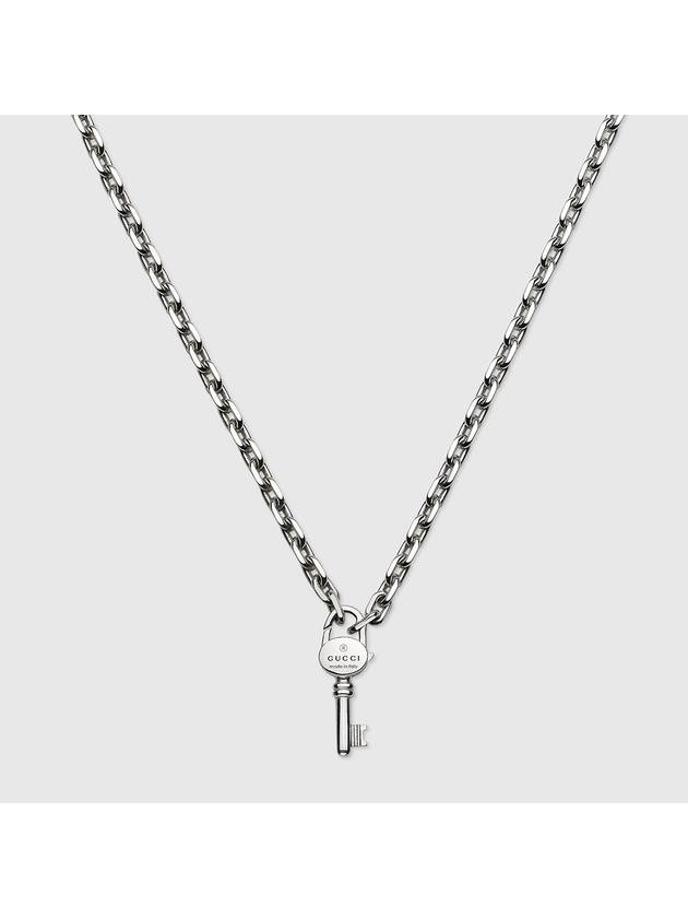 Trademark Chain Necklace Silver - GUCCI - BALAAN 4