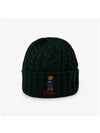 PC1035 356 Solid Flag Bear Cable Knit Beanie - POLO RALPH LAUREN - BALAAN 2