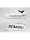 Camouflage Logo Studded Leather Low-Top Sneakers White - PHILIPP PLEIN - BALAAN 7